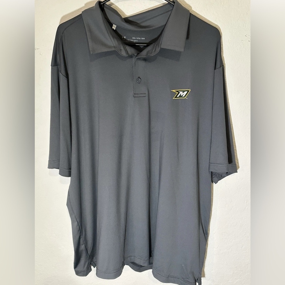 Under Armour Men’s 2XL Marquette Golden Eagles Performance Golf Polo Navy NEW